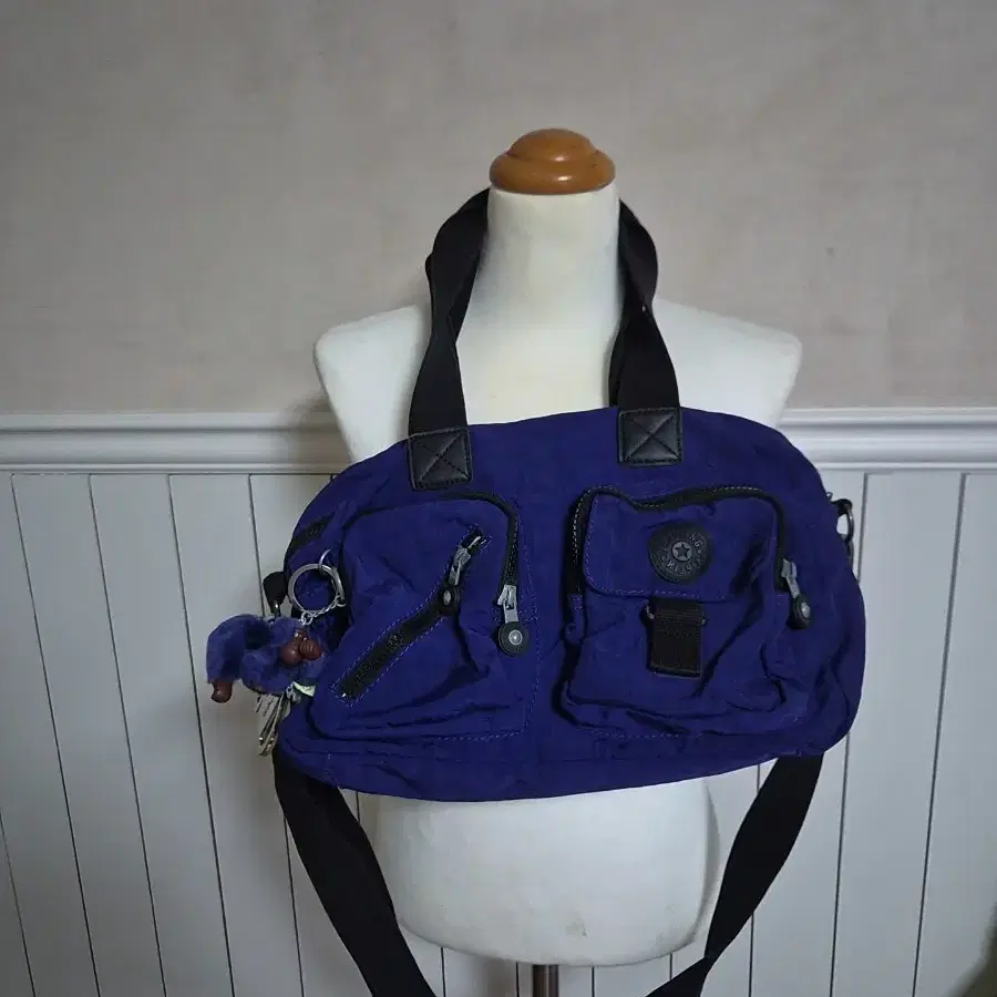 키플링 토트백 블루