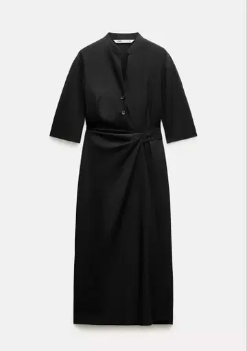 새상품 ZARA ZW COLLECTION 셔츠 원피스 블랙