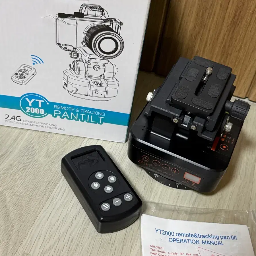 ZIFON YT 1000 DSLR 카메라 자동 짐벌 인터넷방송 전동 팬틸트 헤드