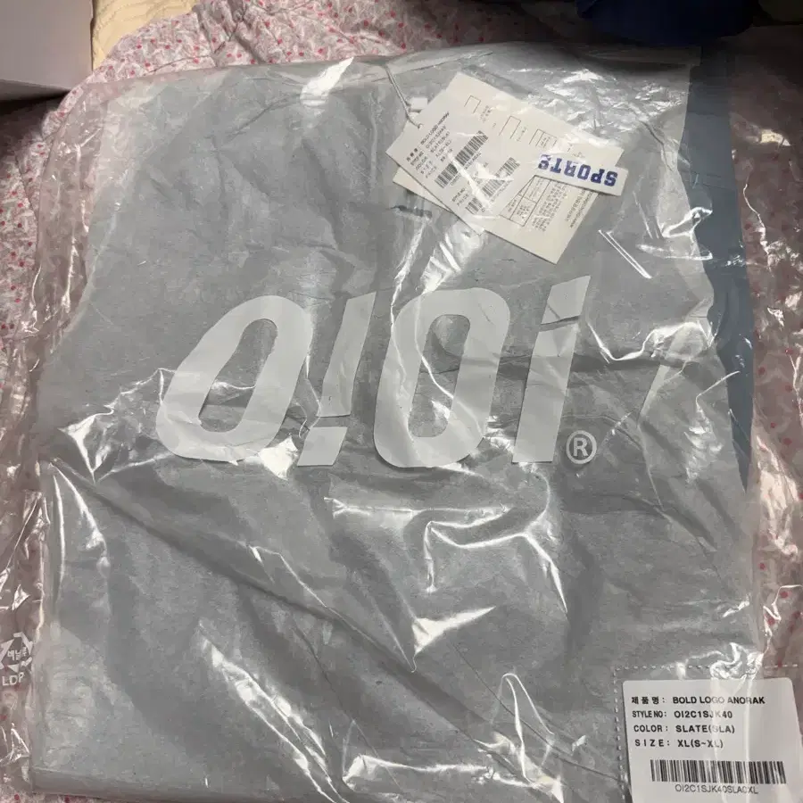 Oioi 볼드 로고 아노락 슬레이트 XL