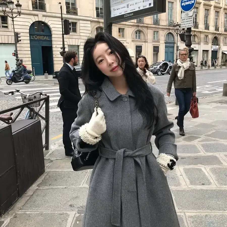 시예 윈디위티 시티코트 차콜롱 새상품