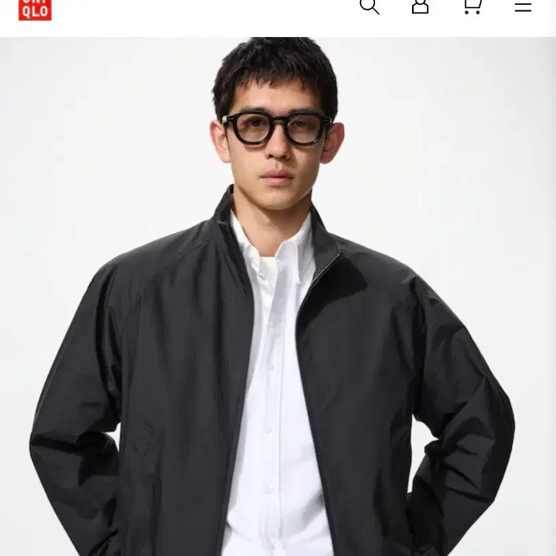 유니클로 해링턴 자켓 블랙 L