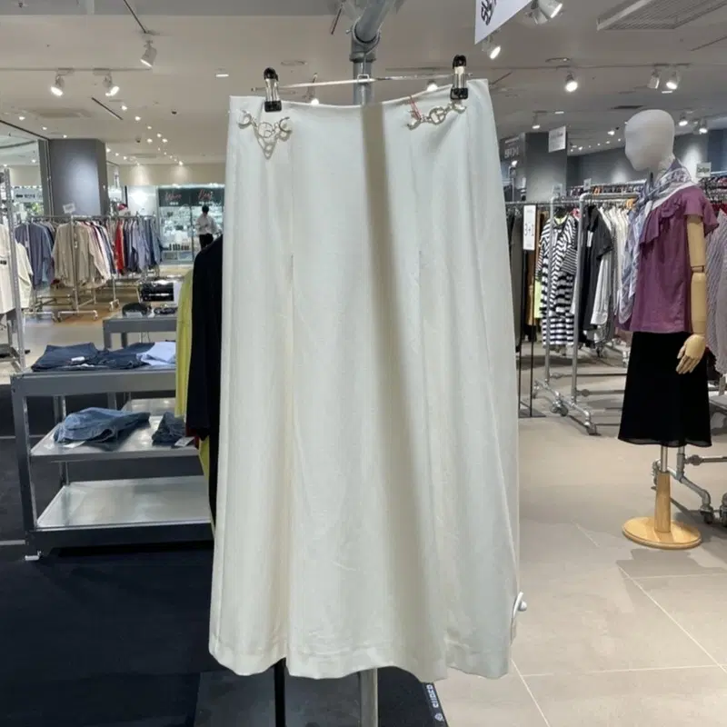 CLAUDIE PIERLOT 폴리 레이온 스판 플리츠 스커트 여성 26