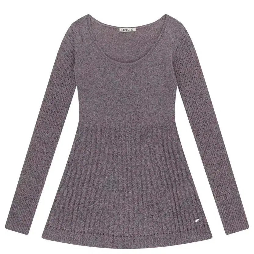 coyseio 코이세이오 soft bell knit purple grey