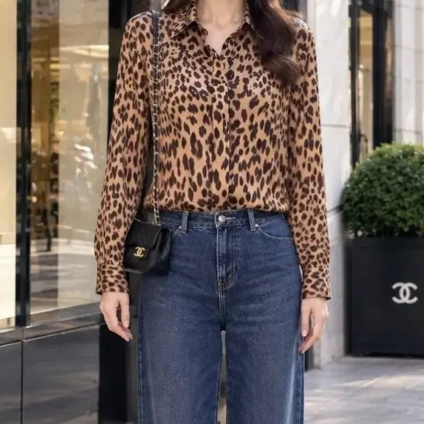 celebshop레오파드 블라우스 (55/55~66)