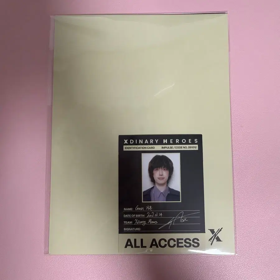 엑스디너리히어로즈 엑디즈 임펄스 예판 초도한정 특전 포스터 포카 가온