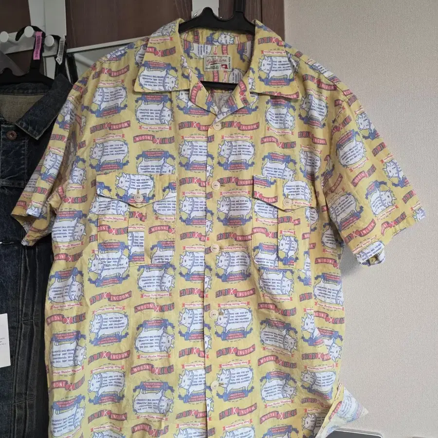 graphzero 그래프제로 빈티지 오픈카라 반팔셔츠 (5sz)