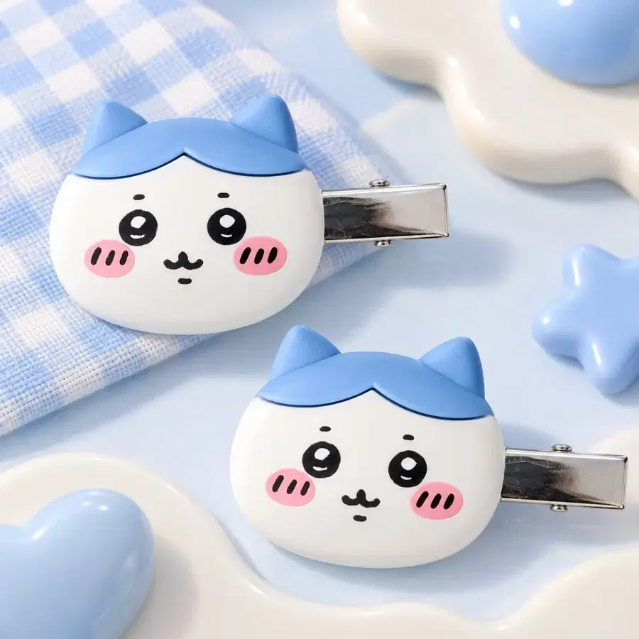 먼작귀 하치와레 헤어클립 세트
