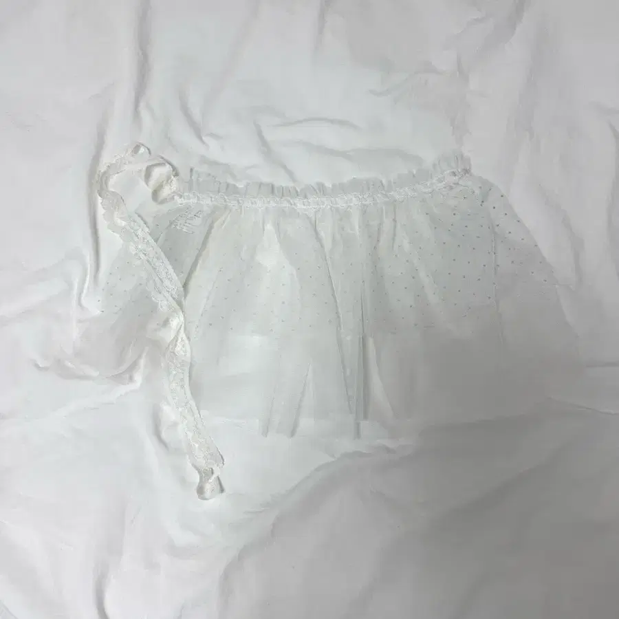 도트 레이스 레이어드 랩스커트