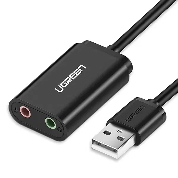 USB 2.0 to 스테레오 오디오 변환 컨버터 블랙