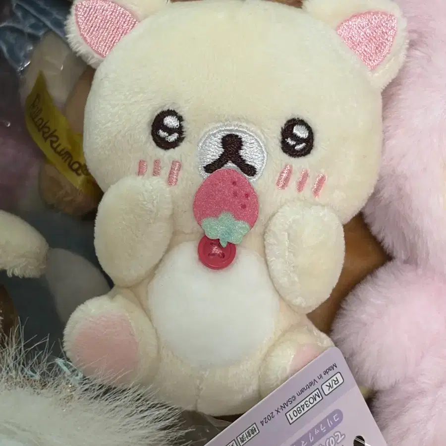 딸기 코리락쿠마 테노리 인형