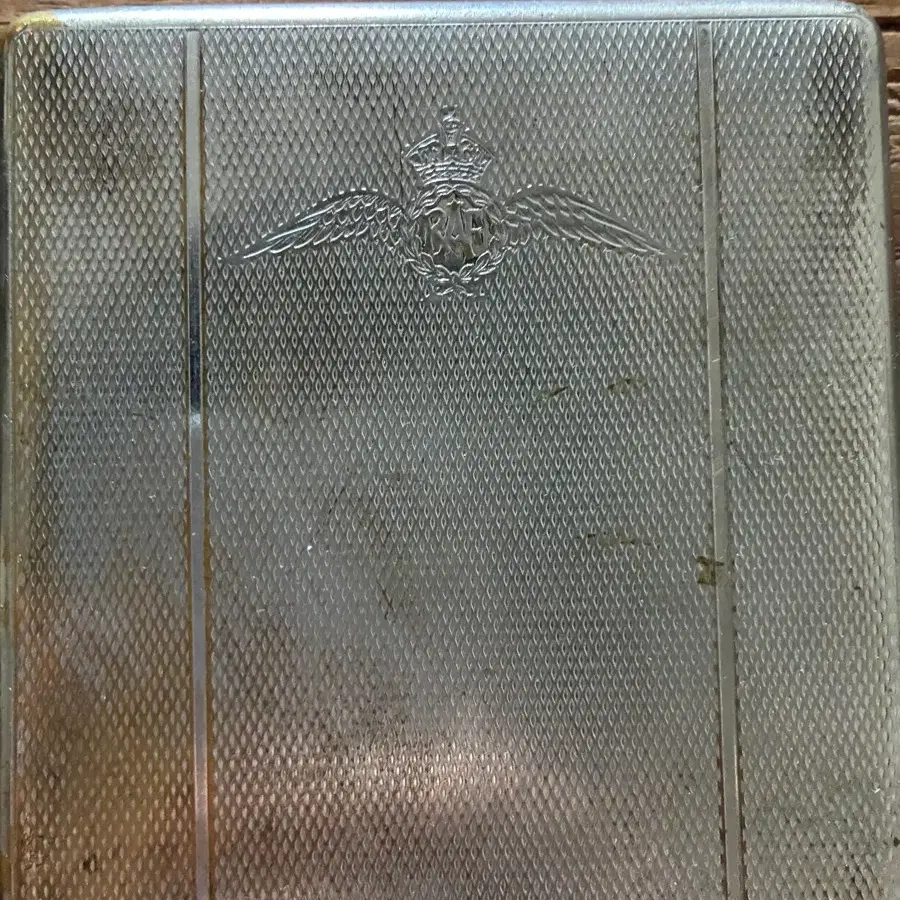 WW2 영국공군(RAF) 은색(크롬도금)시가렛 케이스