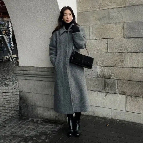 온앤온 기은세 헤어리 울 싱글 맥코트 66