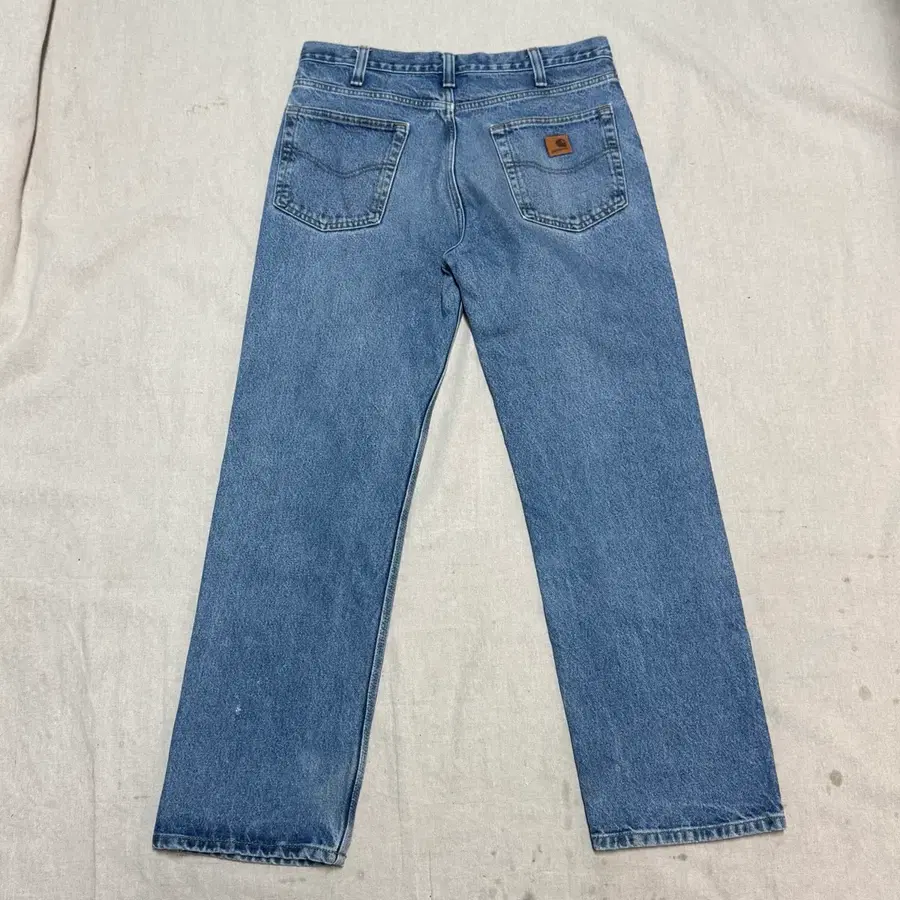 칼하트 90s 가죽패치 스트레이트 데님팬츠 33