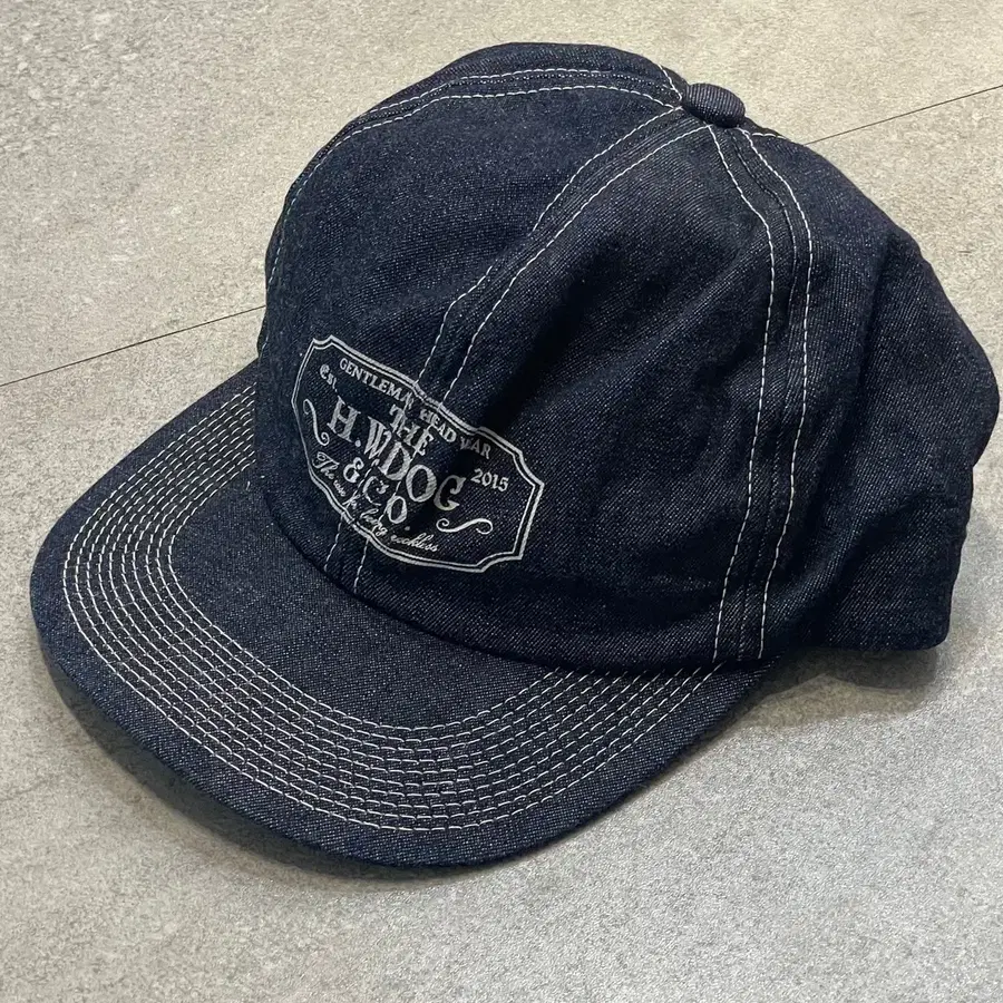 H.W.DOG & CO. 데님 트러커 캡 인디고 38 (상태 좋음)