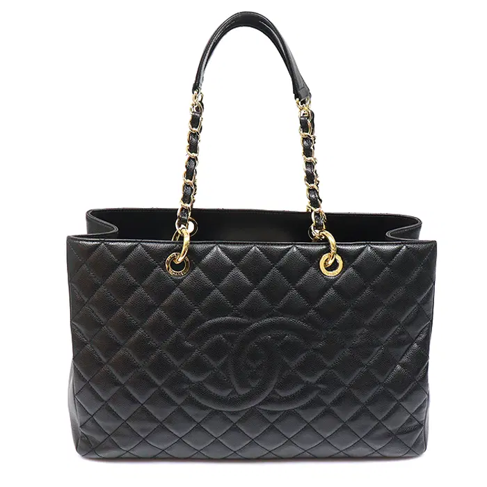 샤넬 Chanel(샤넬) A66865 블랙 캐비어 금장 체인 그랜드샤핑 라지 숄더백 (20번대) MUJ23602CH 사진 1