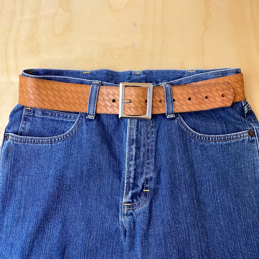 VTG garrison carving leather belt 미국 빈티지 개리슨 벨트