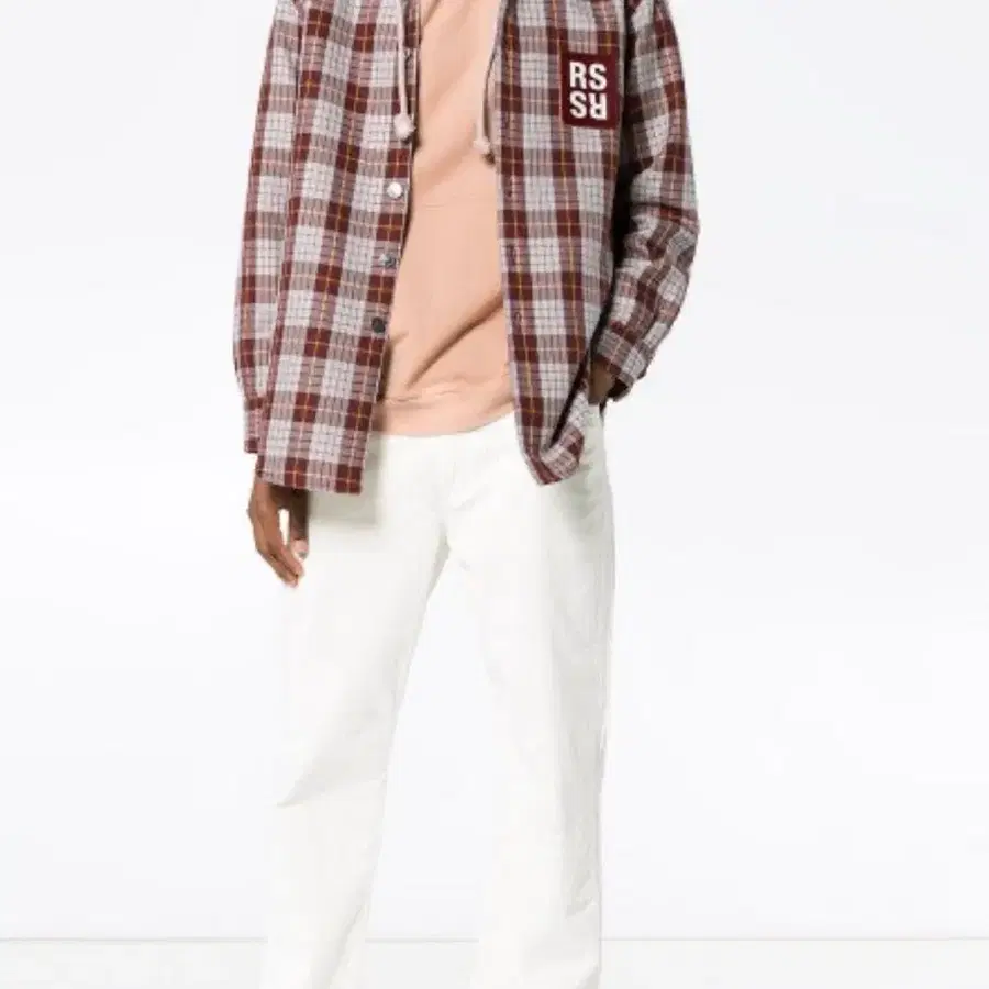 (판매) 라프시몬스 18SS 체크셔츠 XL사이즈