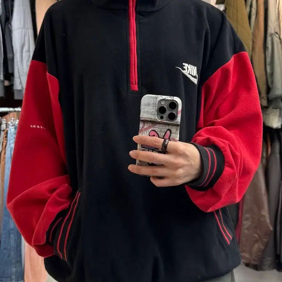 90s 나이키 프리미어 Nike Premier 올드스쿨 빅스우시 플리스 하프집업