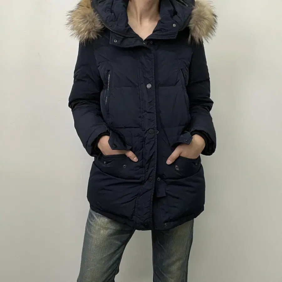 CP컴퍼니 노르지 라쿤퍼 덕다운 고글 야상 파카 95