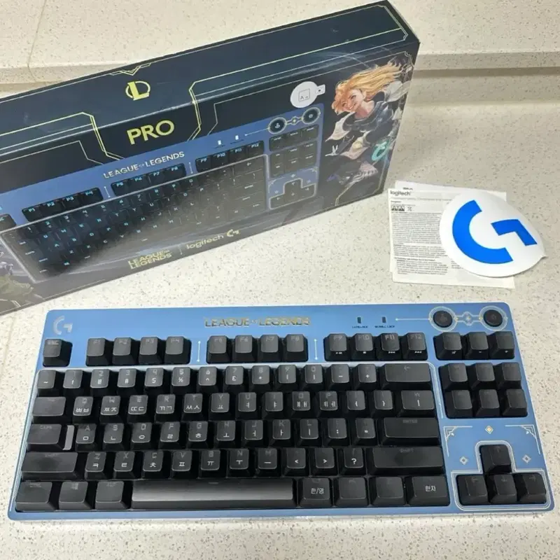 로지텍 G PRO 리그 오브 레전드 에디션 키보드(네고,가격제안가능해요)