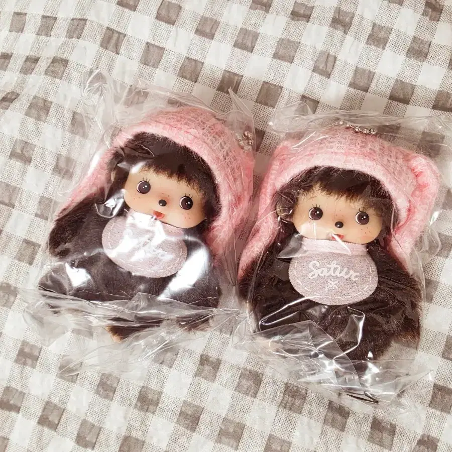 세터X몬치치 베비치치 키체인(핑크) satur몬치치키링