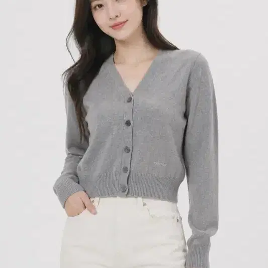 여F/시티브리즈 24FW 언발 버튼 그레이 가디건