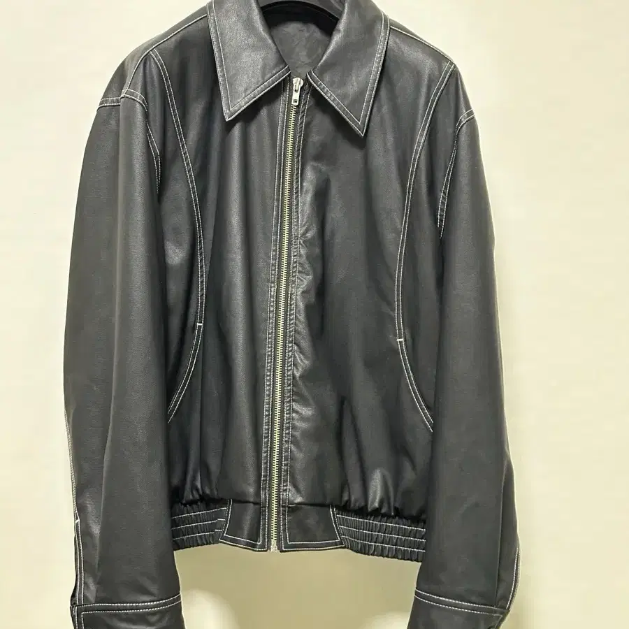 한국 삼성 C&T 합성피 bomber 재킷 XXL