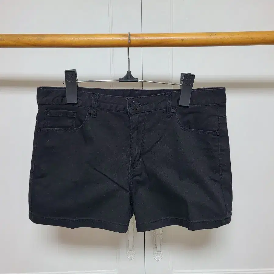 블랙 데님 쇼츠 반바지