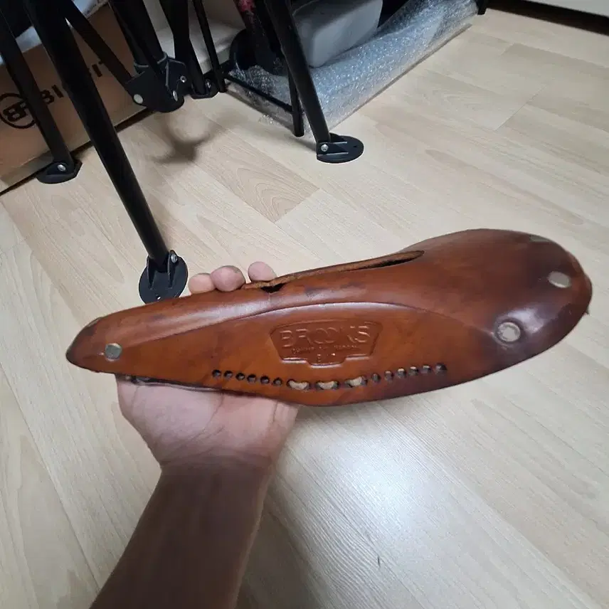 ブルックスb17レザーサドルロッド ピクシー