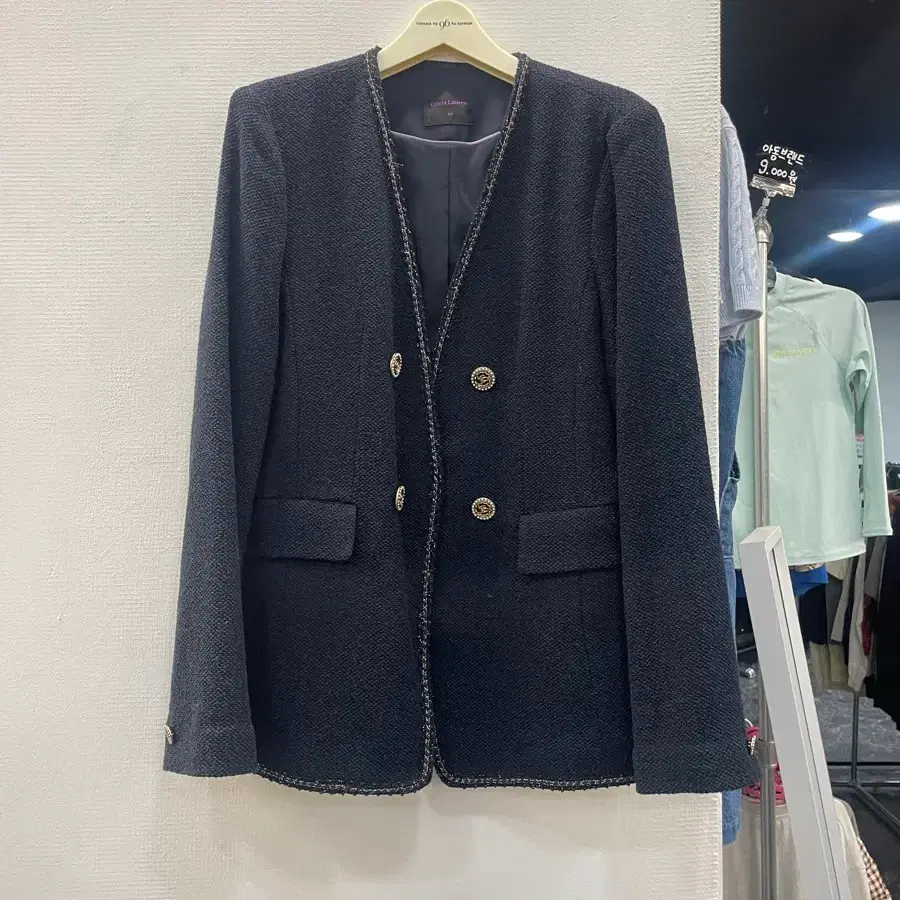 올리비아로렌 여성 트위드 자켓 다크네이비