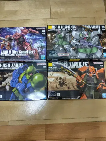 HG 건담 프라모델 4종 세트 미개봉 새상품