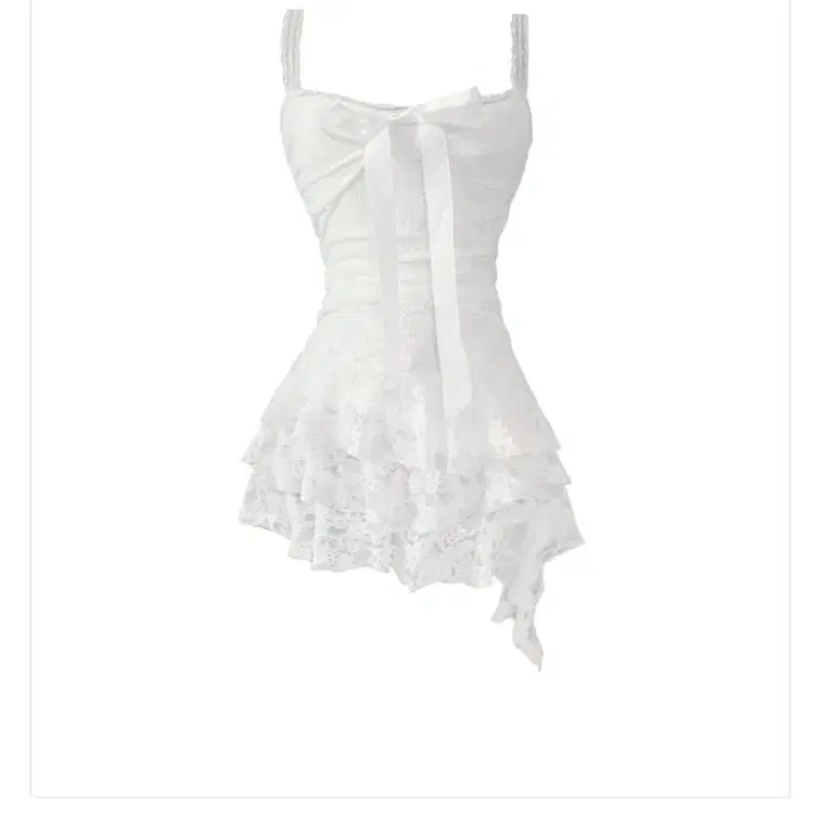 스젠 메이드 원피스 Temer lace ribbon dress (white)