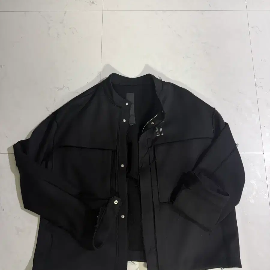 나이키(Nike) ESC(Every Stitch Considered) 컬렉션 울 컷오프(Raw Cut) 자켓 블랙(Black) L사이즈