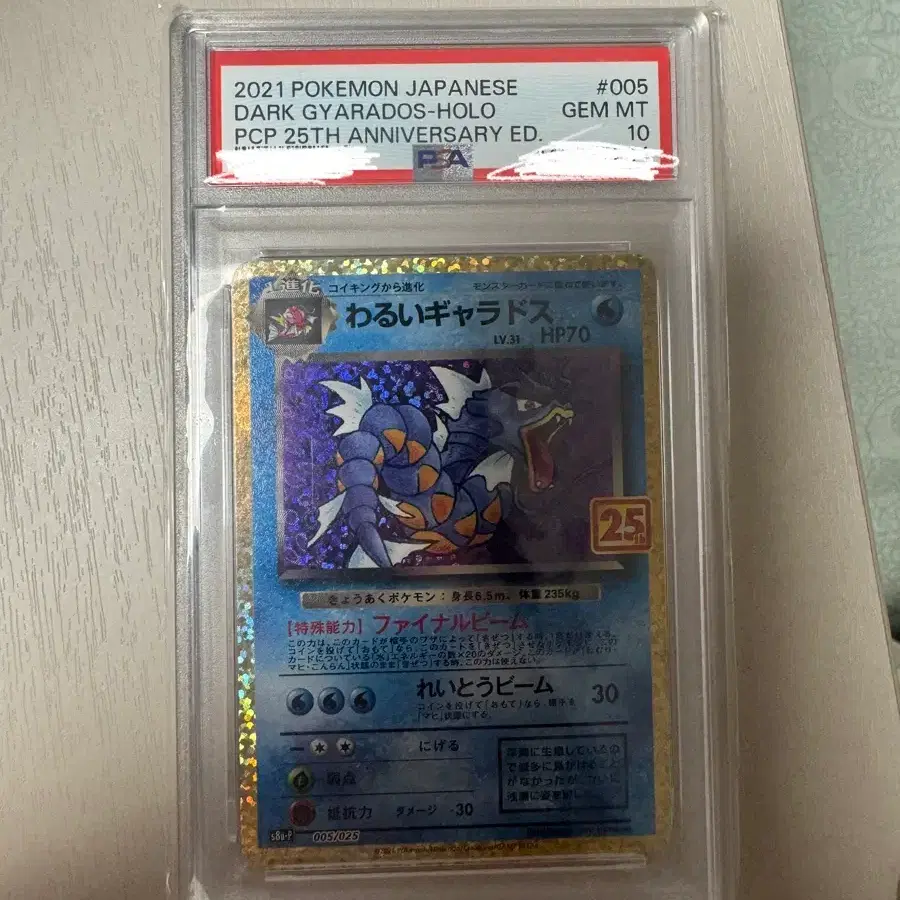2021 포켓몬 카드 일본판 다크갸라도스 홀로 25주년  Psa10 (최저가!!)