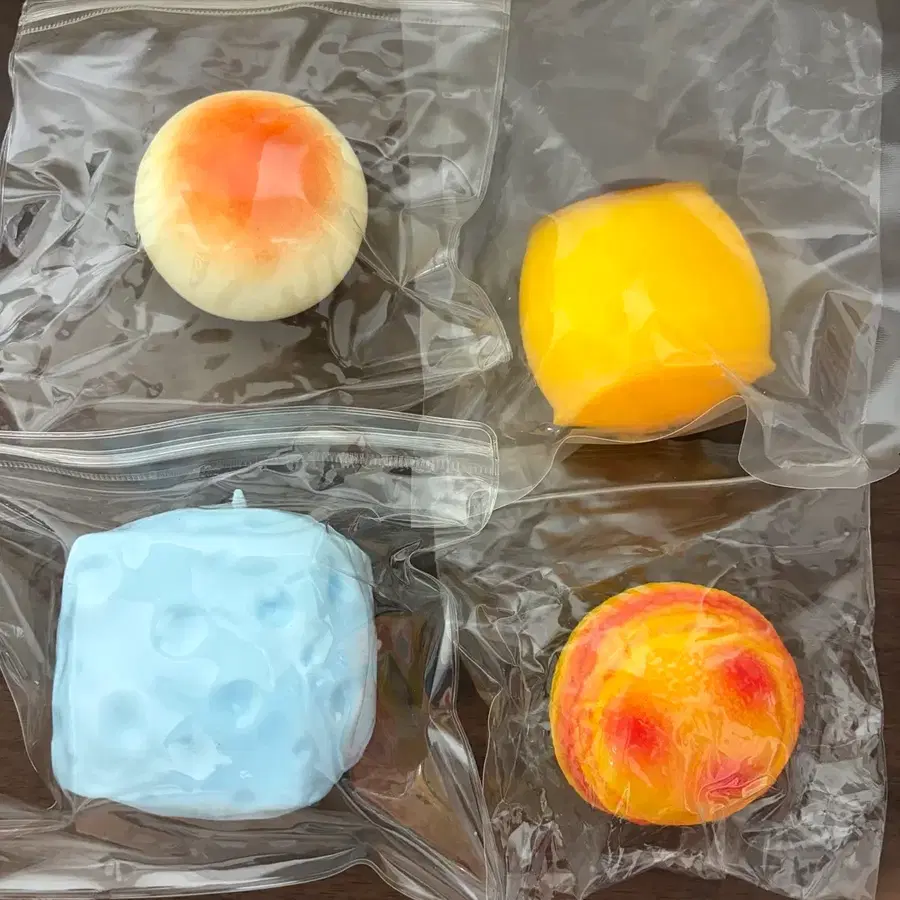 타오바오 푸딩탄탄 상점 모닝빵 푸딩 블루치즈 에타 크런치 슬랑이 말랑이 4종 세트(미개봉 새상품)