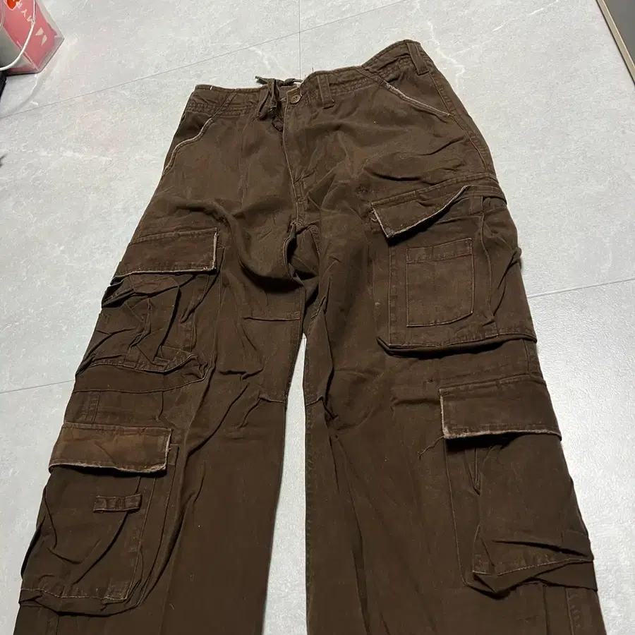 [31] 00s 빈티지 에이징 페이딩 와이드 카고 팬츠 바지