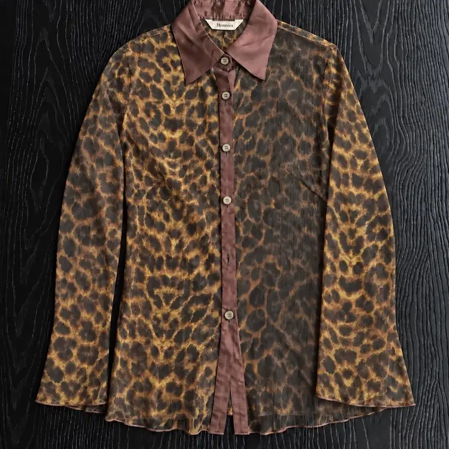 Hysterics Sheer Leopard Collar Shirt