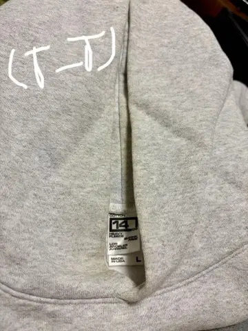 LOS ANGELES APPAREL 14oz 후드티 그레이 L