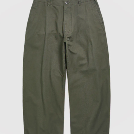 [M]에스피오나지 Wide Officer Pants Grey Olive