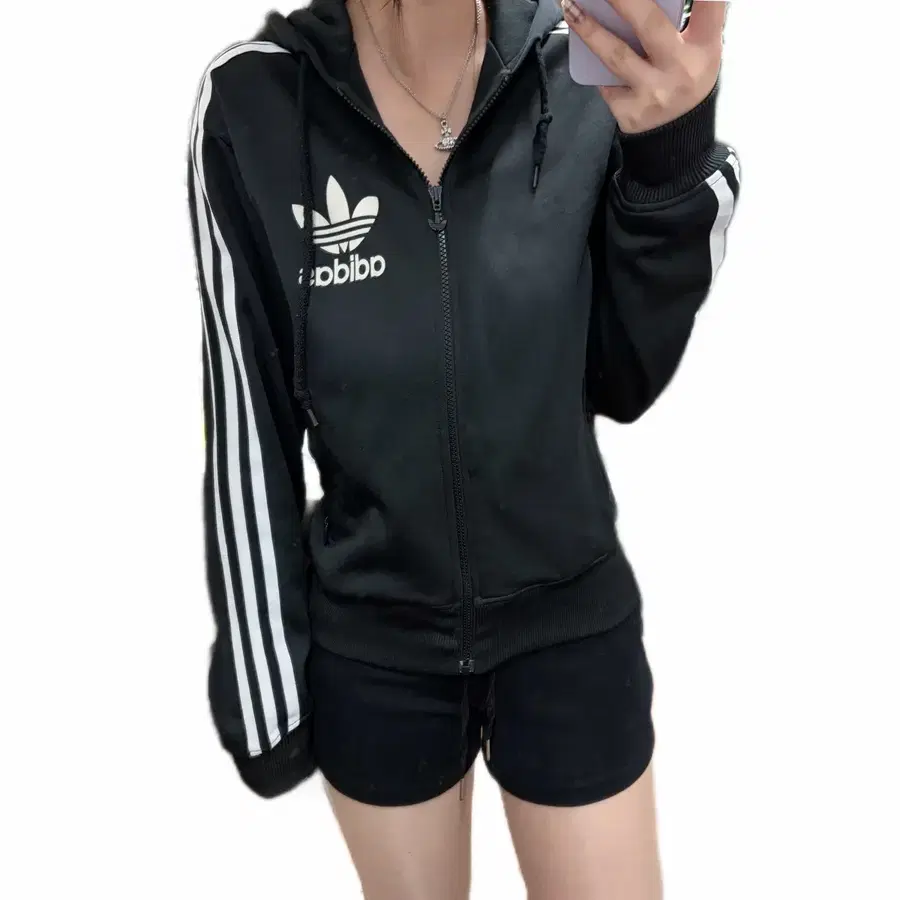 아디다스 파이어버드 후드집업 블랙