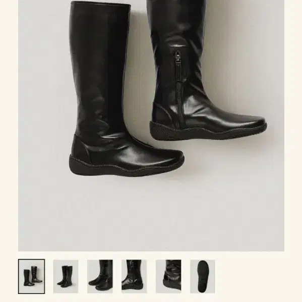 스무드무드 Pope Knee Boots Black