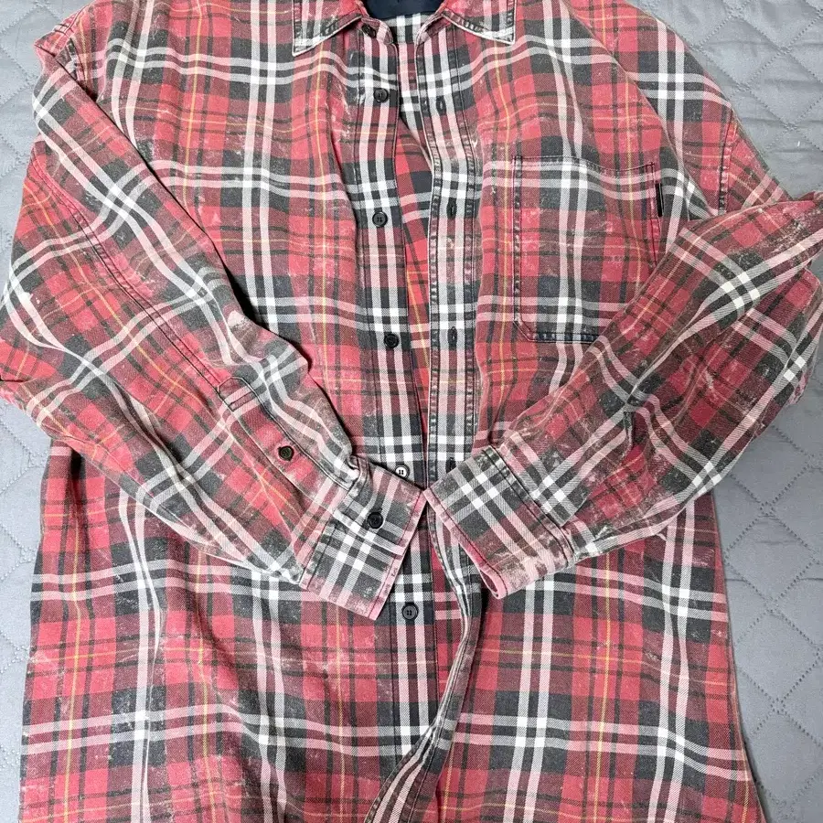 25SS 준지 아일랜드 워싱 레드 셔츠 / 44