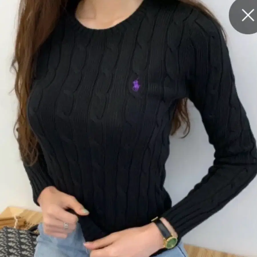폴로 라운드 블랙니트s