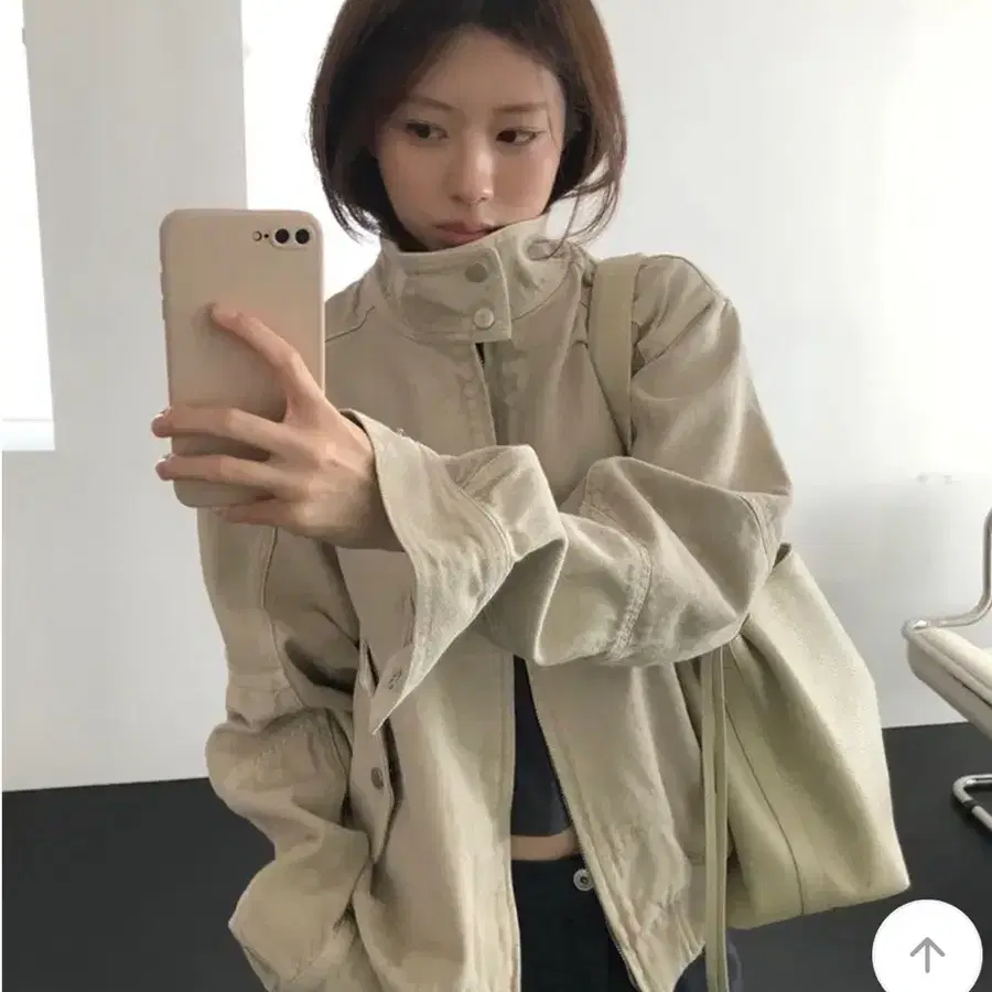 메이비베이비 하이넥 자켓