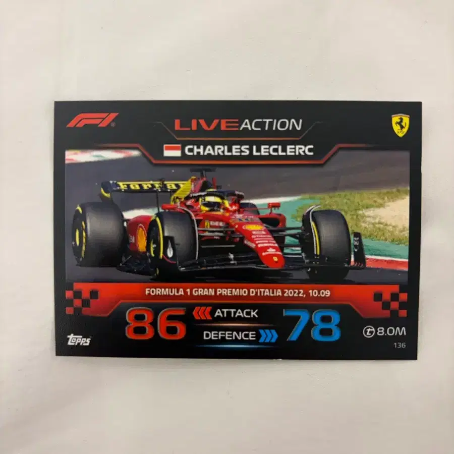 샤를 르끌레르 2023 F1 터보어택 탑스 카드