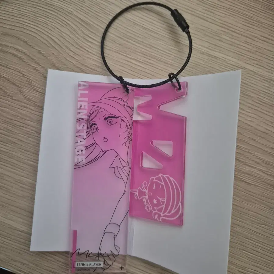 (공식)에일리언 스테이지 중국 스포츠 팝업 미지 닉넴 아크릴 키링
