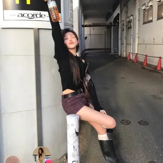 DARED 코듀로이 팬츠 버건디