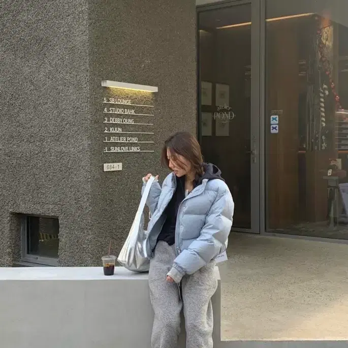 타낫 푸퍼패딩 스카이블루