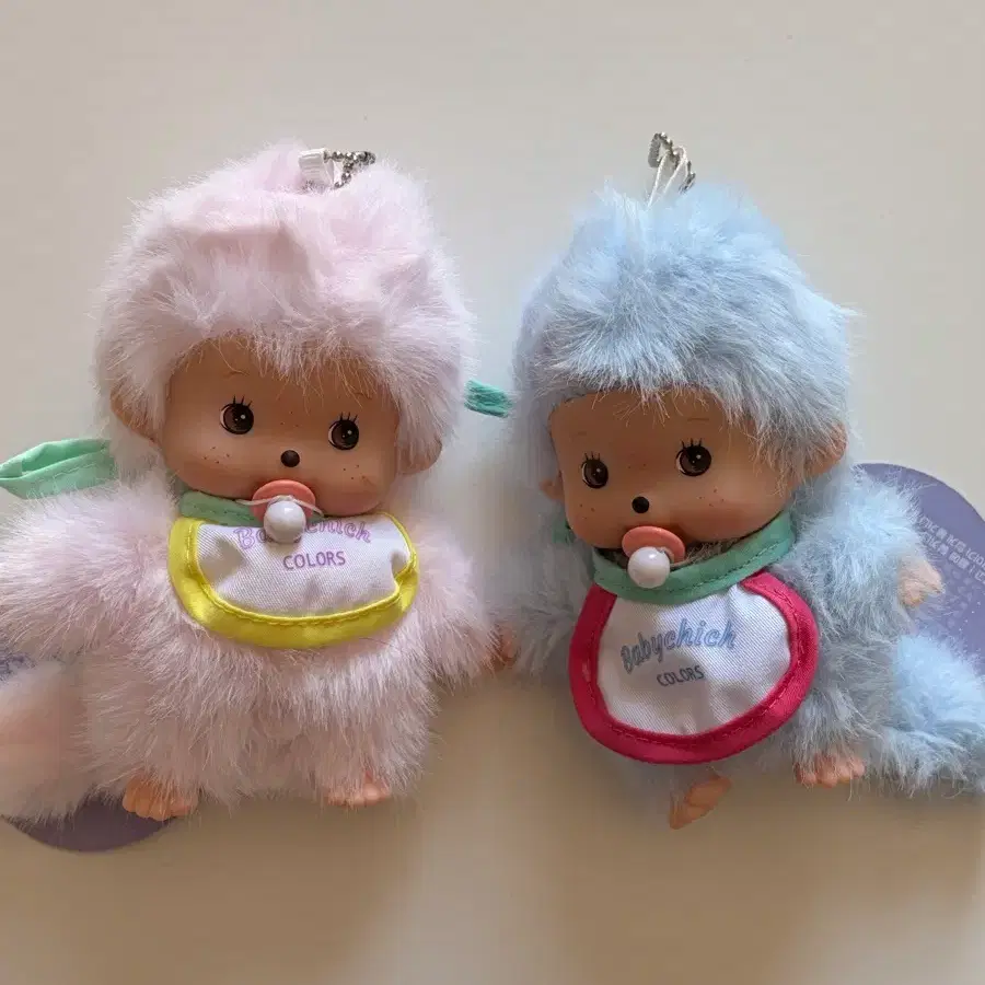 (미사용, 새상품) 파스텔 몬치치 핑크블루 커플 키링